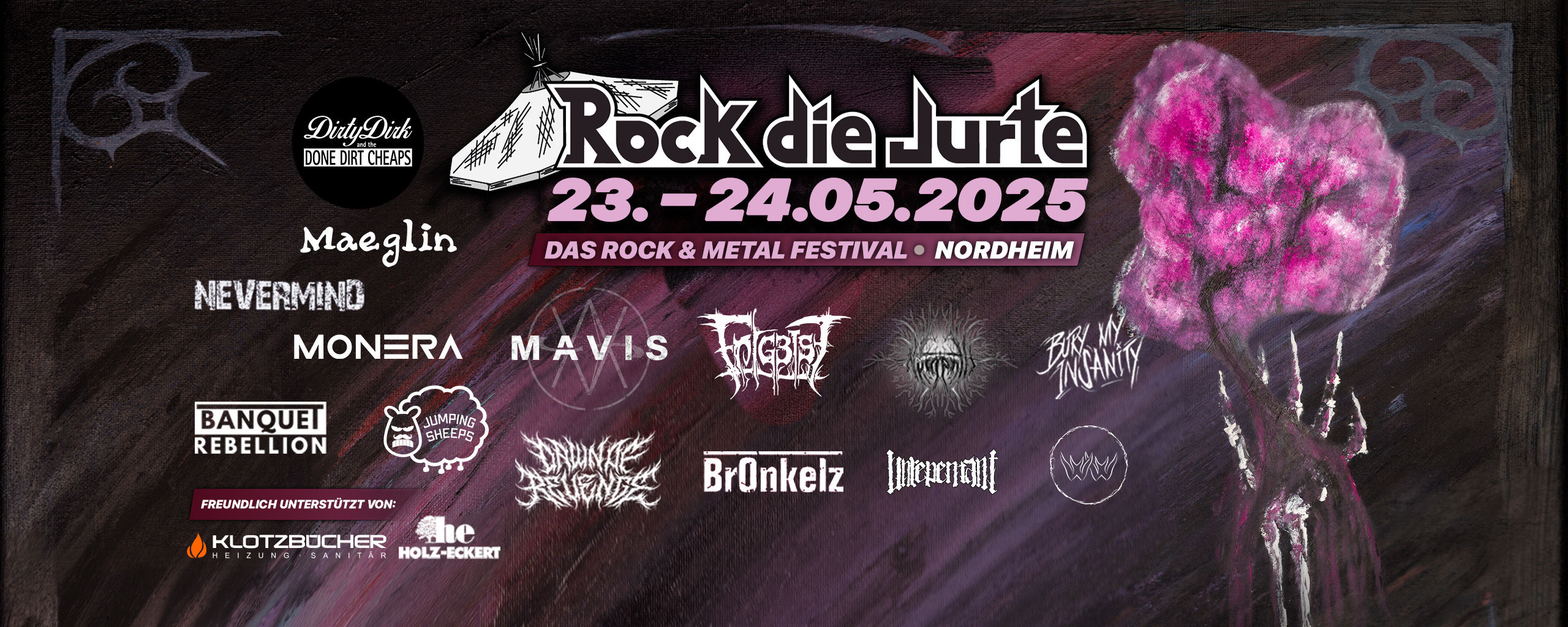 Ankündigung Rock die Jurte 2025, 23.-24.05.